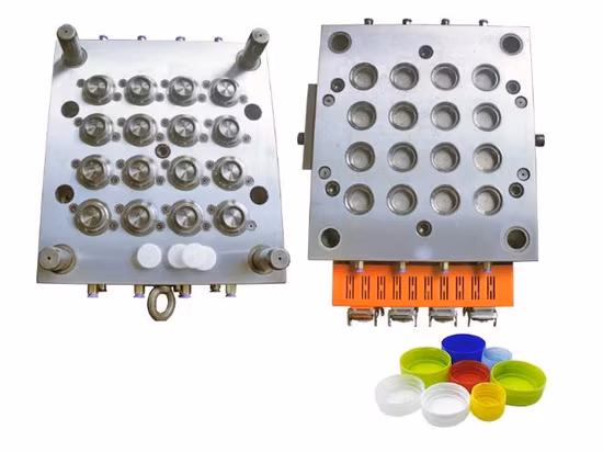 Stampo per tappo flip top a canale caldo con sistema di chiusura del tappo